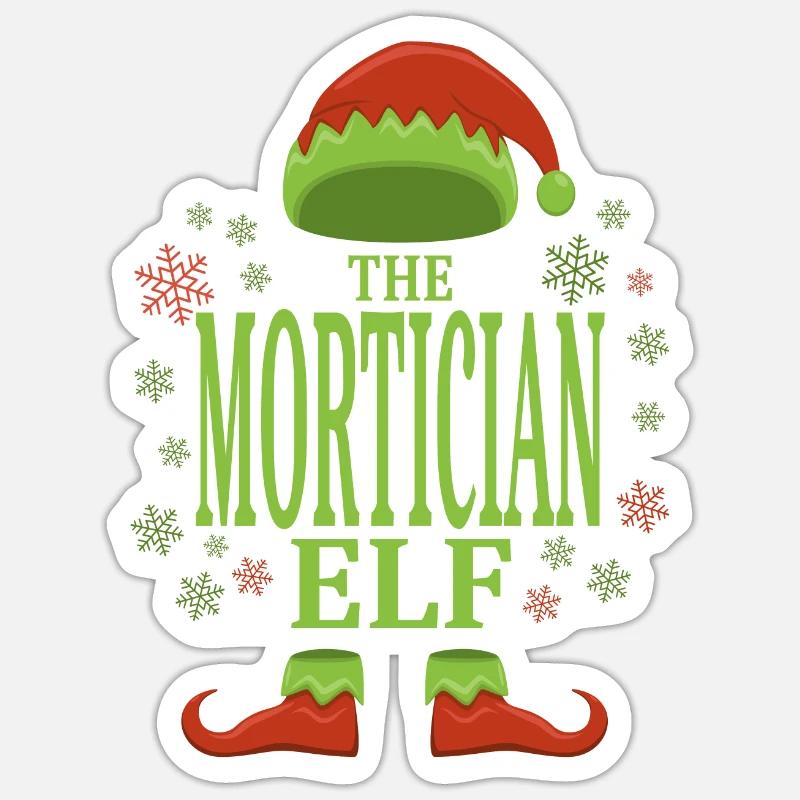 Undertaker Christmas Elf - Sticker taille S (10 x 10 cm) - blanc mat