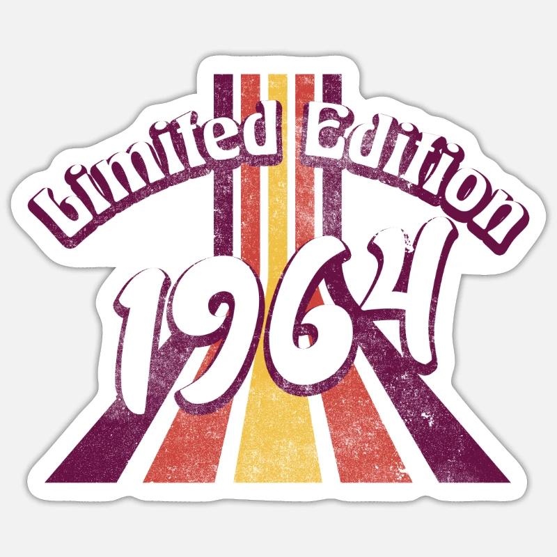 Edition Limitée 1964 Millésime - Sticker taille S (10 x 10 cm) - blanc mat