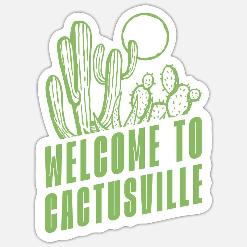 Cactus Garden - Sticker size S (10 x 10 cm) - white matte