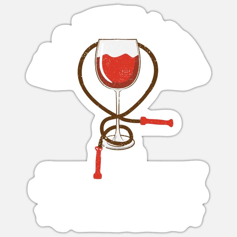 Lustiges Springseil Springseil - Sticker Größe S (10 x 10 cm) - Mattweiß