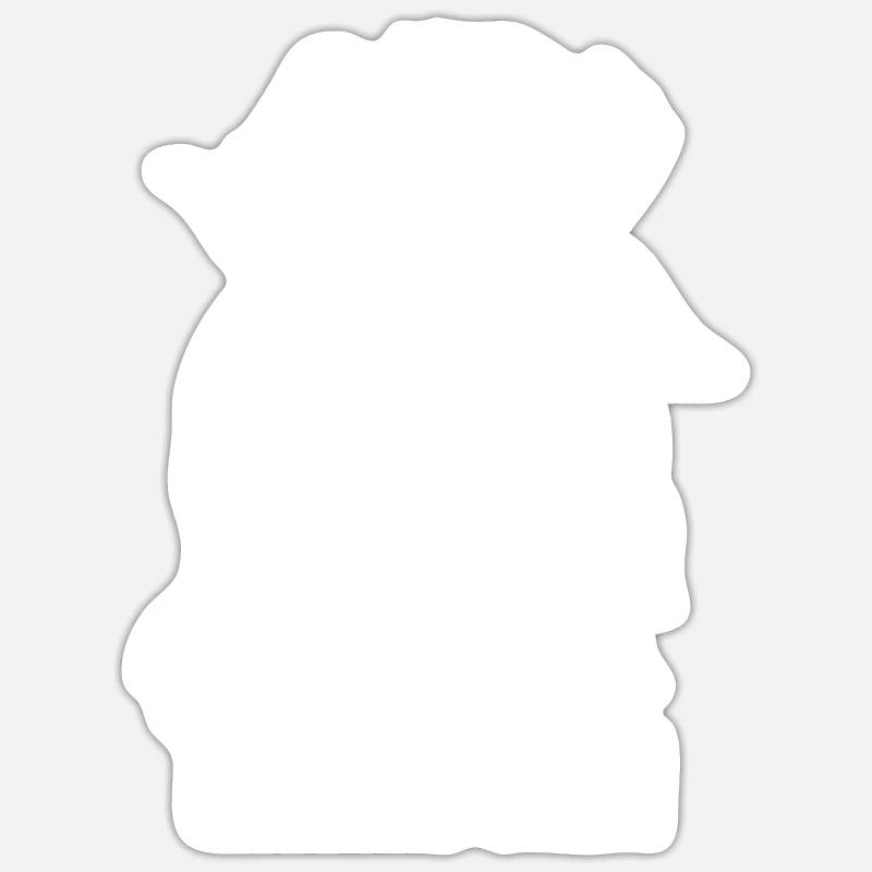 Jardin de cactus - Sticker taille S (10 x 10 cm) - blanc mat