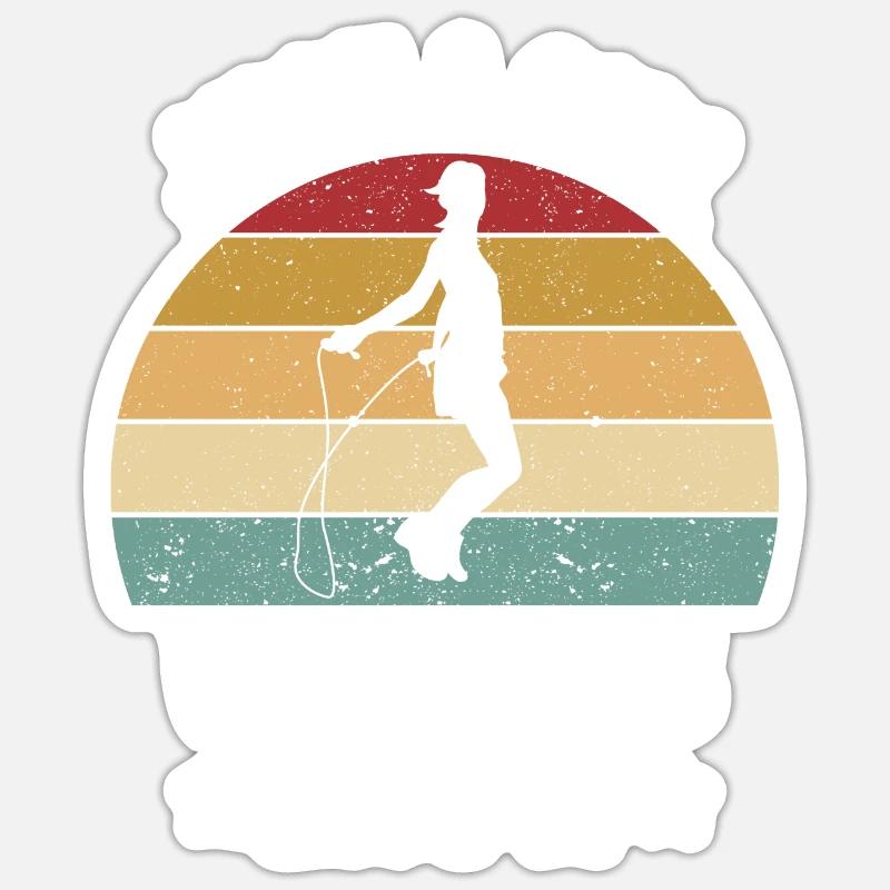 Funny Skipping Rope Springseil Nur ein Mädchen, da Sticker Größe S (10 x 10 cm)