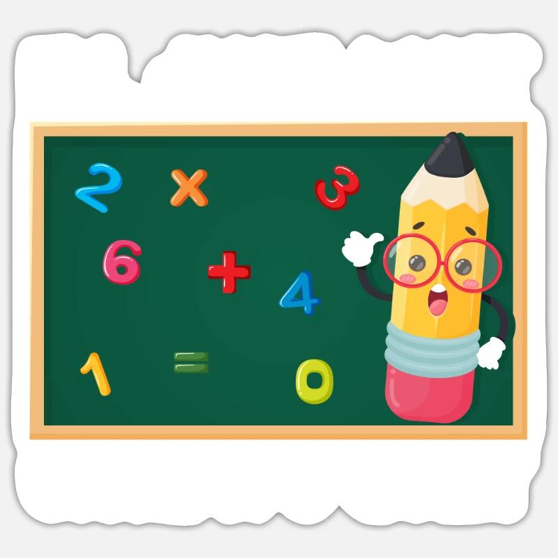 Teacher I wait until it's quiet Class teacher Sticker size S (10 x 10 cm)