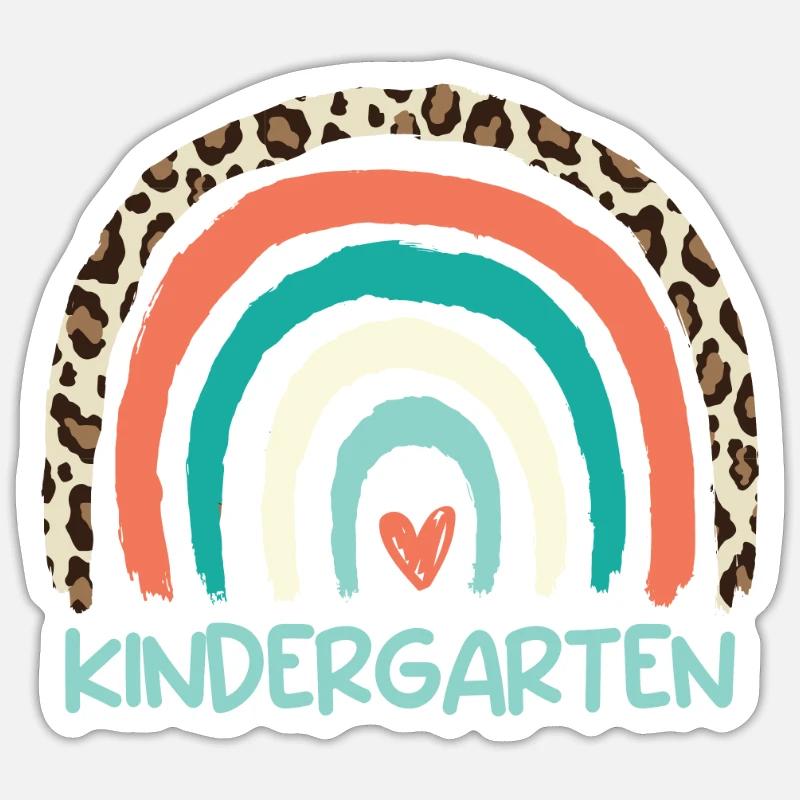Ich bin gerne im Kindergarten - Sticker Größe S (10 x 10 cm) - Mattweiß