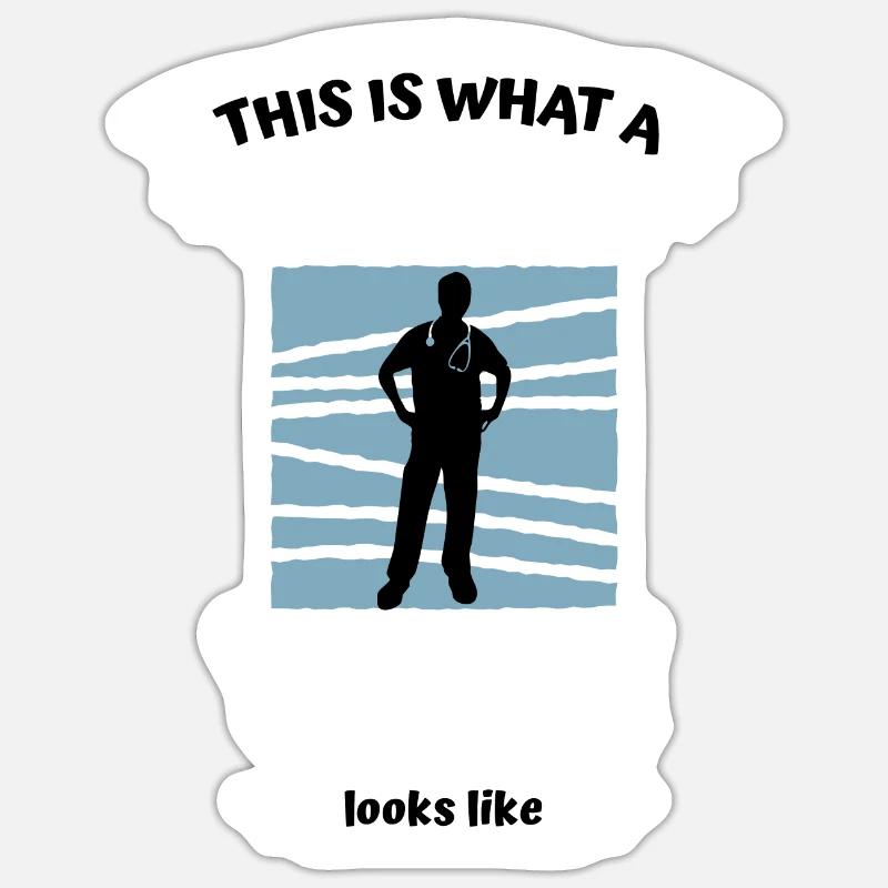 So sieht ein cooler Pfleger aus Altenpfleger Sticker Größe S (10 x 10 cm)