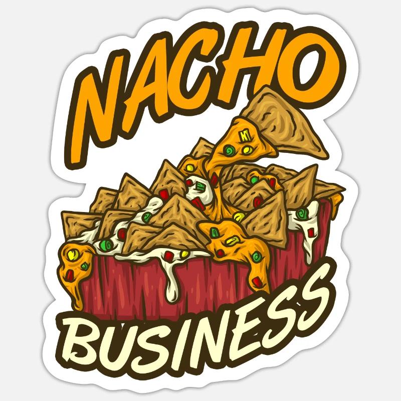 Nachos - Sticker Größe S (10 x 10 cm) - Mattweiß