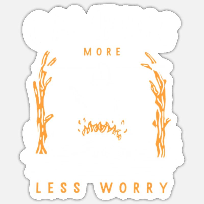 Camping Plus moins de soucis Sticker taille S (10 x 10 cm)