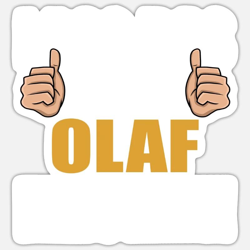Lass das mal den Olaf machen - Sticker Größe S (10 x 10 cm) - Mattweiß
