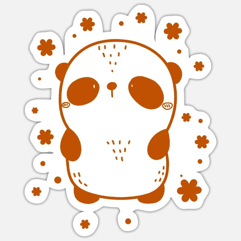 small, cute panda - Sticker size S (10 x 10 cm) - white matte