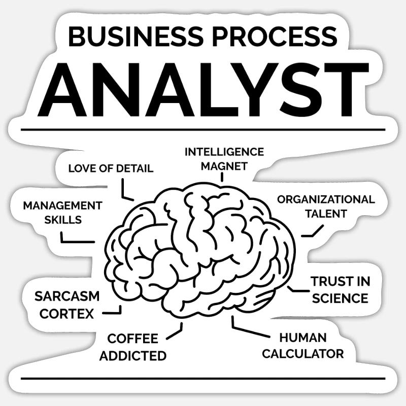 Analyste des processus d’affaires - Sticker taille S (10 x 10 cm) - blanc mat