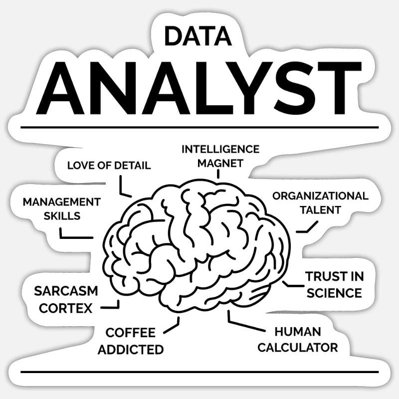 Data Analyst - Sticker size S (10 x 10 cm) - white matte