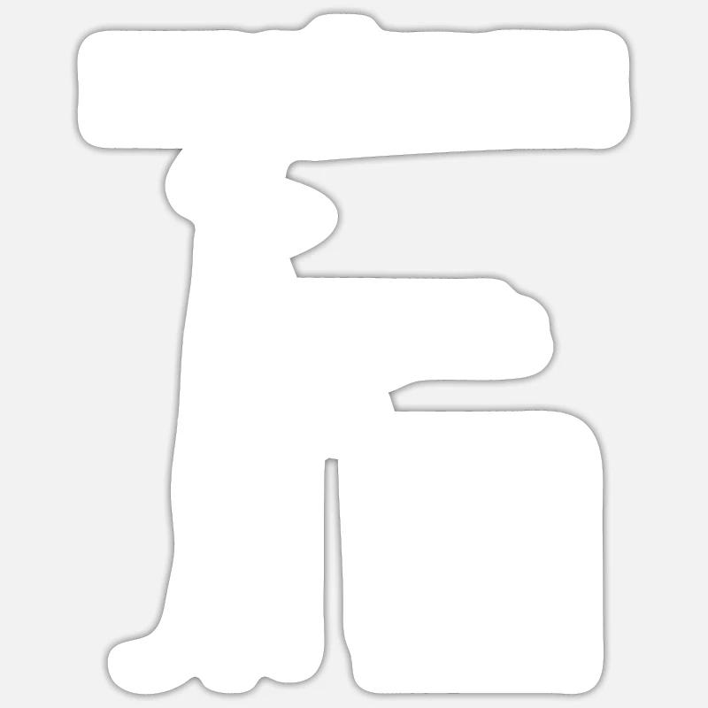 Herdmännchen Essen Kochen Lustiger Koch - Sticker Größe S (10 x 10 cm) - Mattweiß