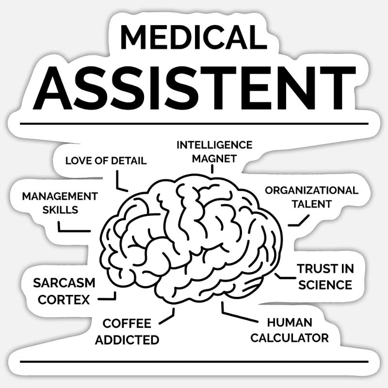 Medizinischer Assistent Sticker Größe S (10 x 10 cm)