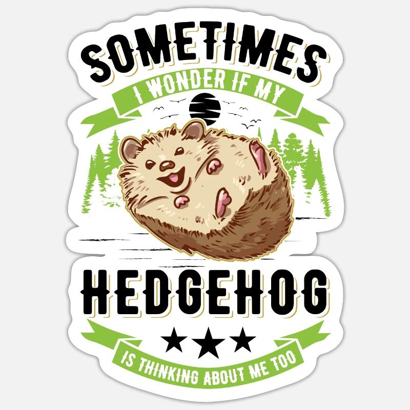 Hérisson Cadeau Stacheligel - Sticker taille S (10 x 10 cm) - blanc mat