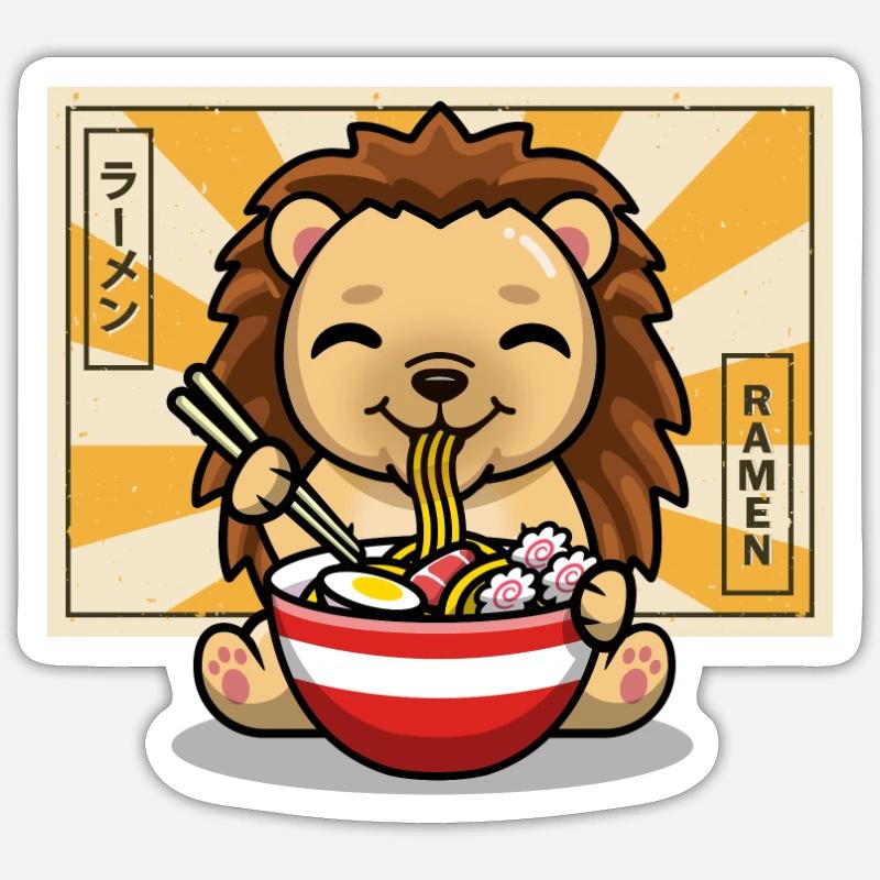 Igel - Sticker Größe S (10 x 10 cm) - Mattweiß