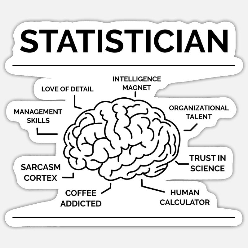 Statistician Mathematician Sticker size S (10 x 10 cm)