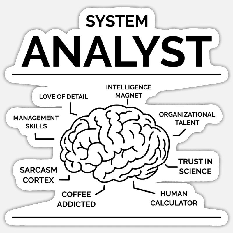 Systems analyst - Sticker size S (10 x 10 cm) - white matte