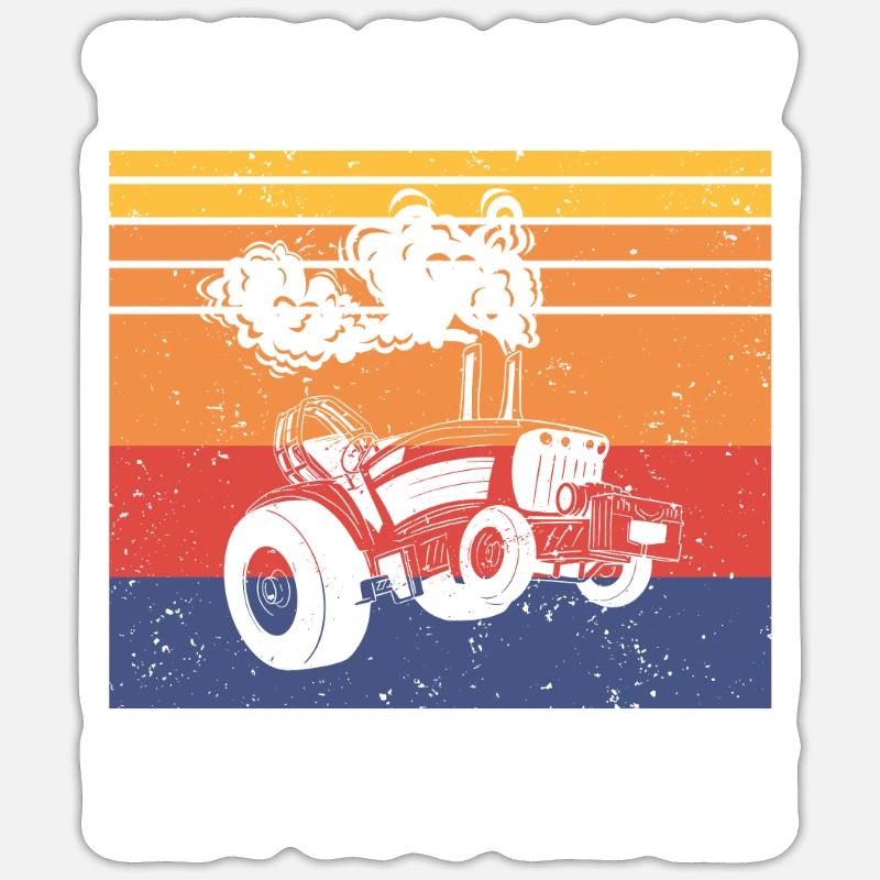 This Is How I Roll, Vintage Traktor Pulling Sticker Größe S (10 x 10 cm)