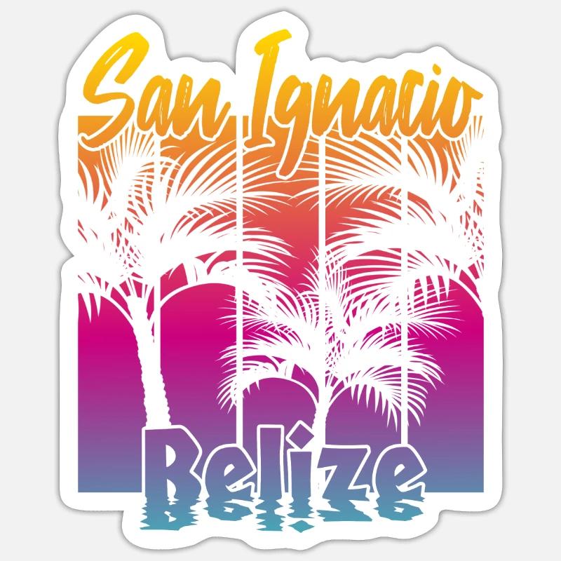 San Ignacio Belize - Sticker Größe S (10 x 10 cm) - Mattweiß