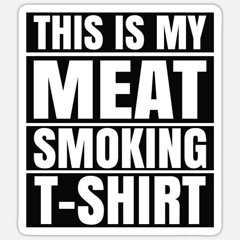 Fleisch Räuchern Sticker Größe S (10 x 10 cm)