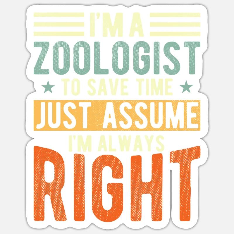Zoologe Sticker Größe S (10 x 10 cm)