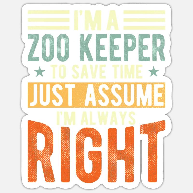 Tierpfleger - Sticker Größe S (10 x 10 cm) - Mattweiß