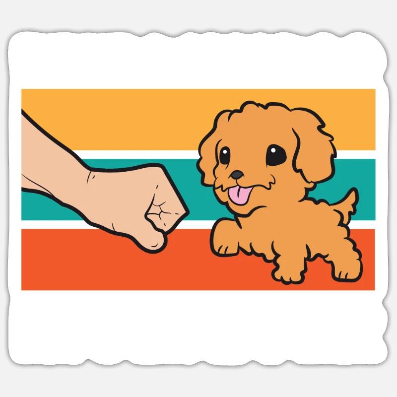 Cavapoo Hund Mama Cavoodle Beste Cavapoo Mama Sticker Größe S (10 x 10 cm)