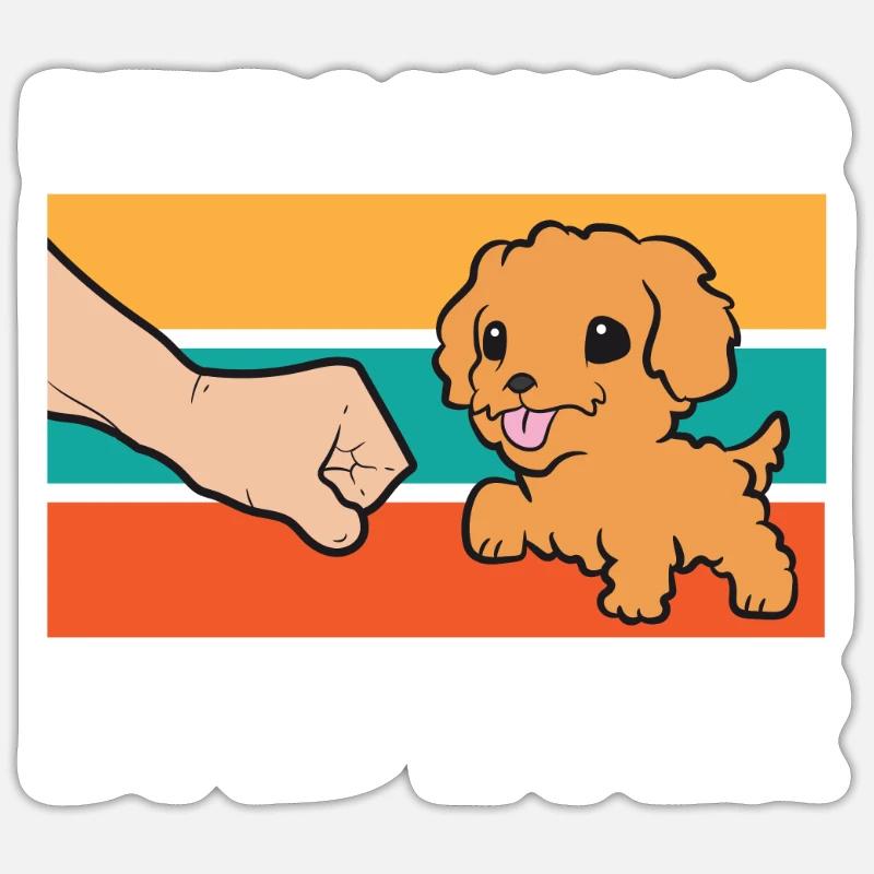 Cavapoo Hund Papa Cavoodle Bester Cavapoo Papa Sticker Größe S (10 x 10 cm)