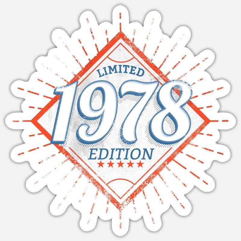 Edition Limitée 1978 Millésime - Sticker taille S (10 x 10 cm) - blanc mat