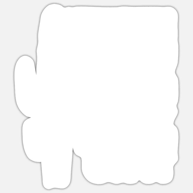 Jardin de cactus - Sticker taille S (10 x 10 cm) - blanc mat