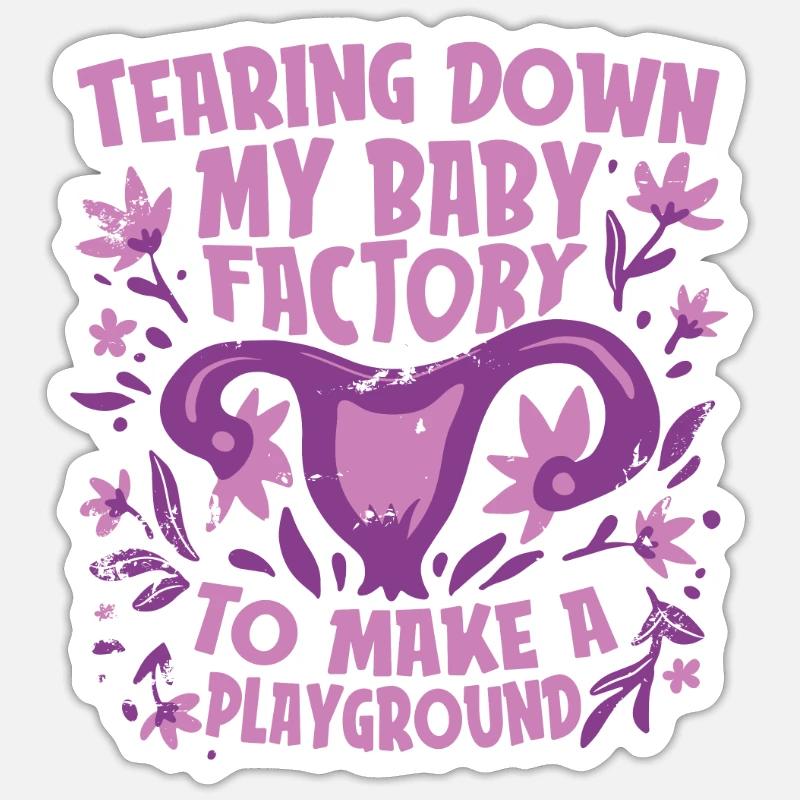 Hysterektomie - Sticker Größe S (10 x 10 cm) - Mattweiß