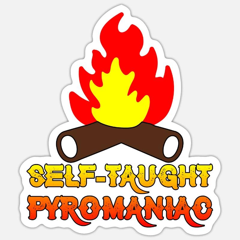 Pyromane autodidacte 7 Sticker taille S (10 x 10 cm)