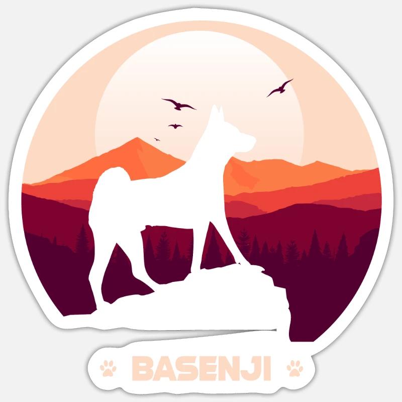 Basenji - Sticker size S (10 x 10 cm) - white matte