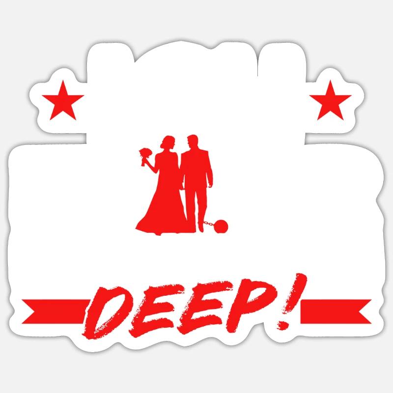 Ich Bin Der Bräutigam Deep - Sticker Größe S (10 x 10 cm) - Mattweiß