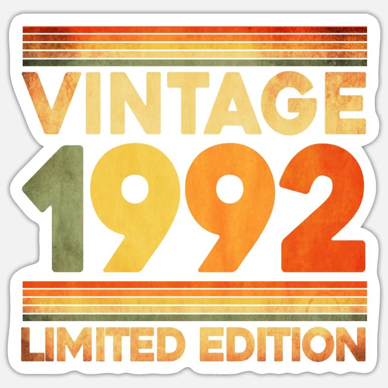 Millésime 1992 Edition Limitée - Sticker taille S (10 x 10 cm) - blanc mat