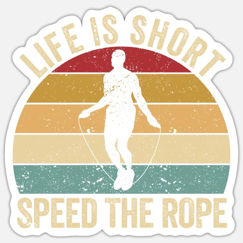 Lustiges Springseil Springseil Springseil Das Lebe Sticker Größe S (10 x 10 cm)