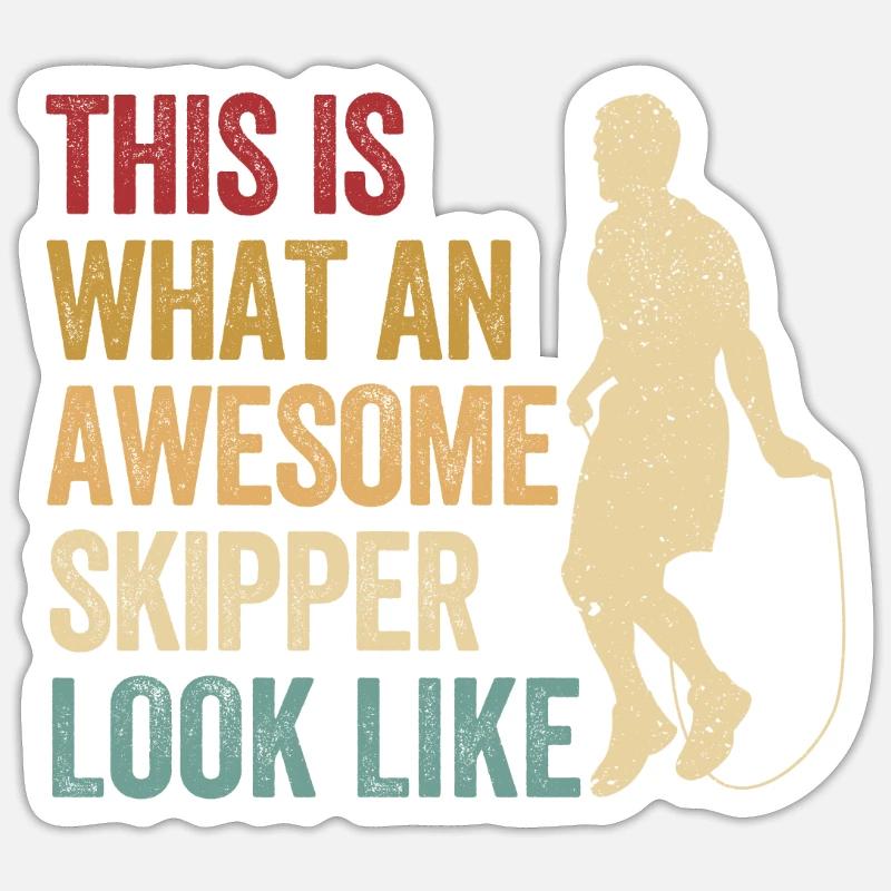 Lustiges Springseil Springseil Springseil Awesome Sticker Größe S (10 x 10 cm)