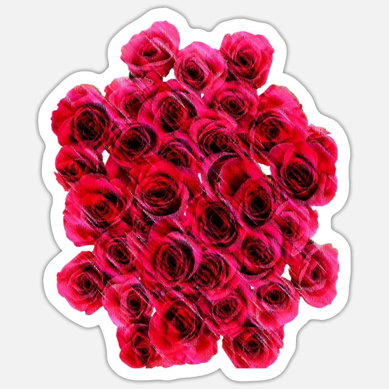 Rose drawn Sticker size S (10 x 10 cm)