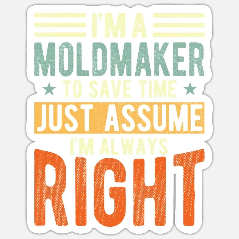 Formenbauer - Sticker Größe S (10 x 10 cm) - Mattweiß