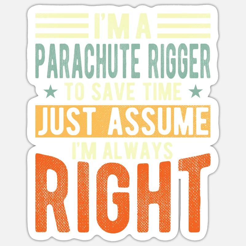 Fallschirm -rigger Sticker Größe S (10 x 10 cm)