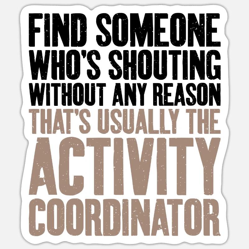Usually activity coordinator Sticker size S (10 x 10 cm)