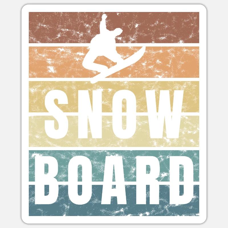 Snowboad Wintersport Halfpile Freestyle Sticker Größe S (10 x 10 cm)