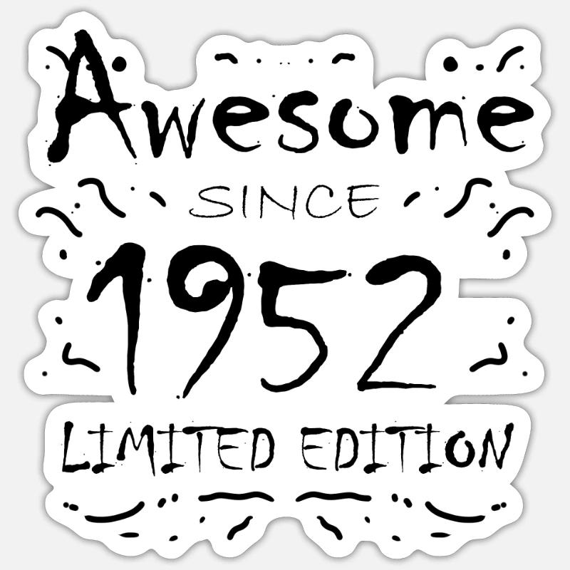 1952 - Sticker Größe S (10 x 10 cm) - Mattweiß