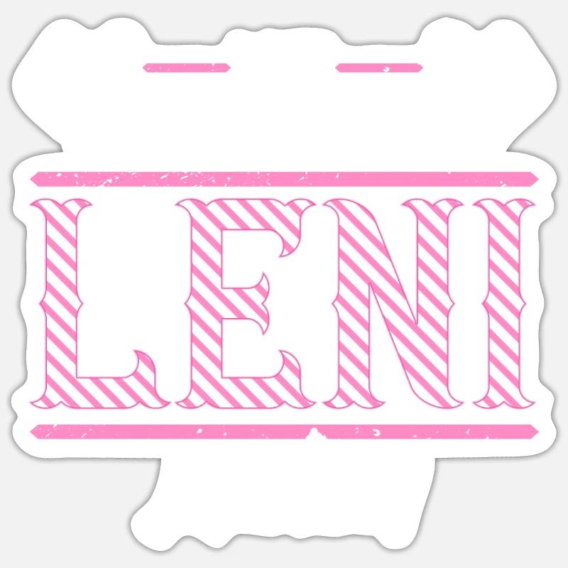 Leni Geschenkidee Geschenk Geburtstag - Sticker Größe S (10 x 10 cm) - Mattweiß