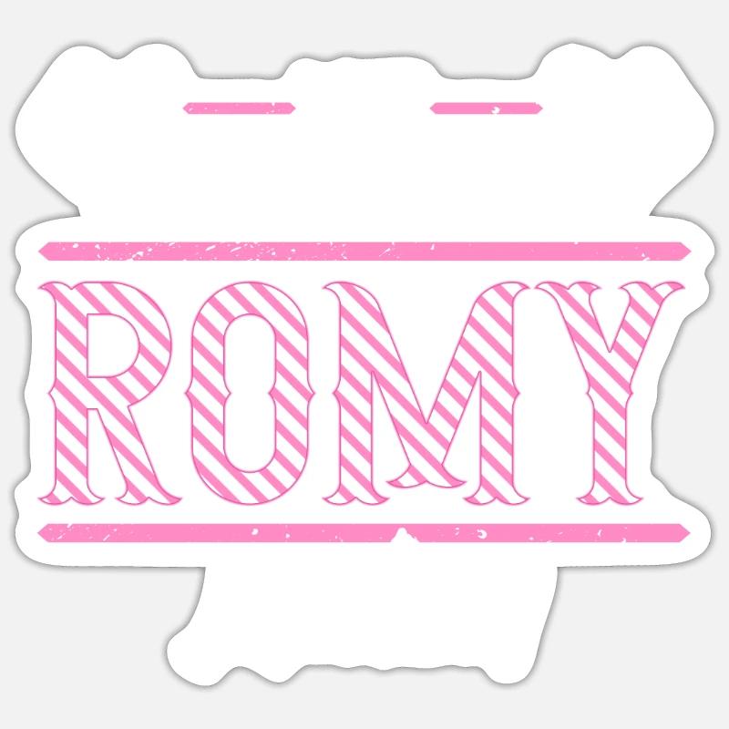 Romy Geschenkidee Geschenk Geburtstag - Sticker Größe S (10 x 10 cm) - Mattweiß