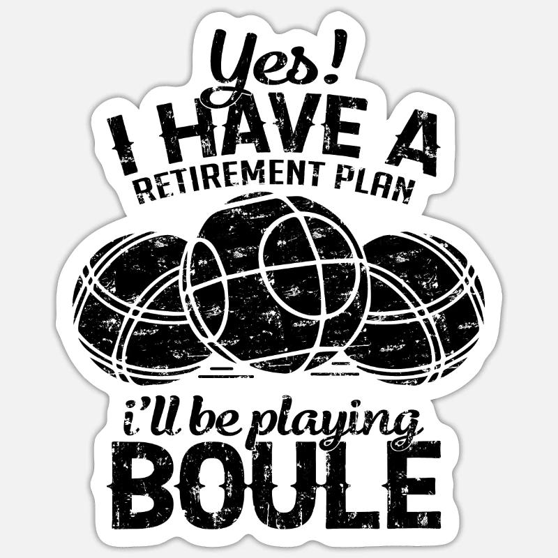 Régime de retraite Boule - Sticker taille S (10 x 10 cm) - blanc mat