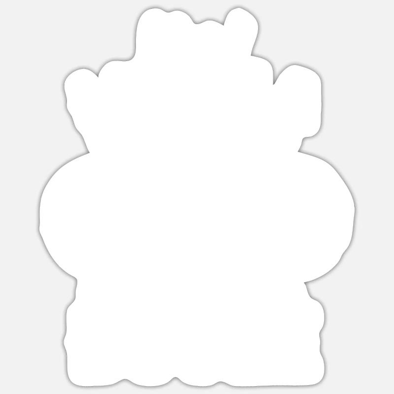 Boule Rente Plan - Sticker Größe S (10 x 10 cm) - Mattweiß