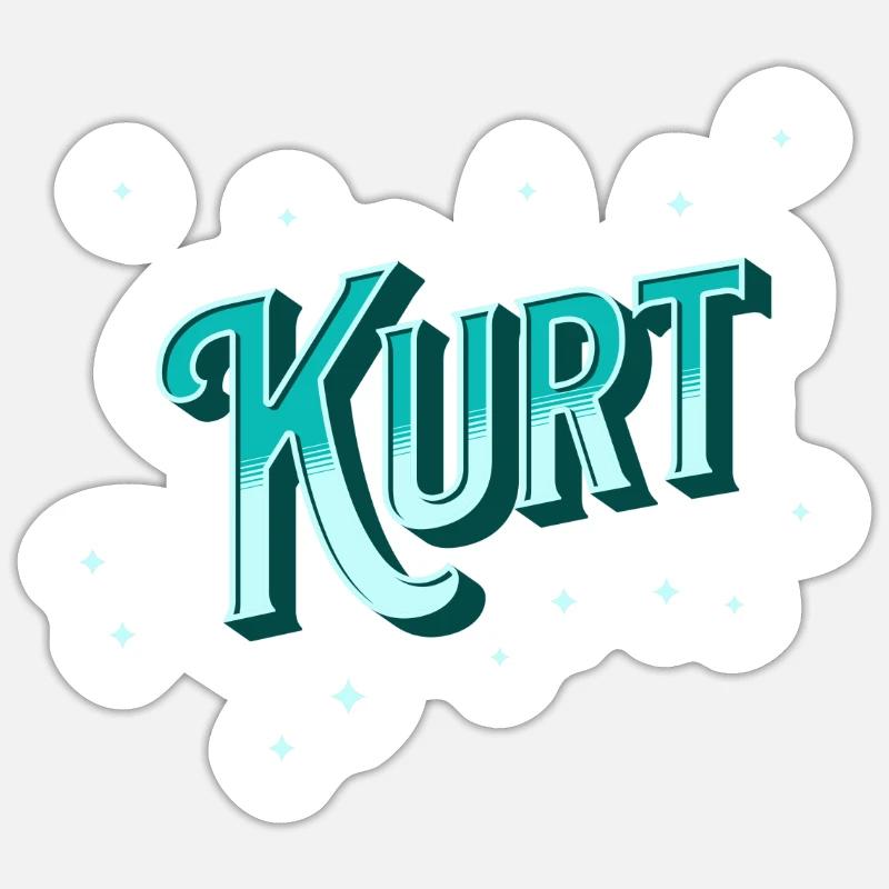 Kurt name personalized Sticker size S (10 x 10 cm)