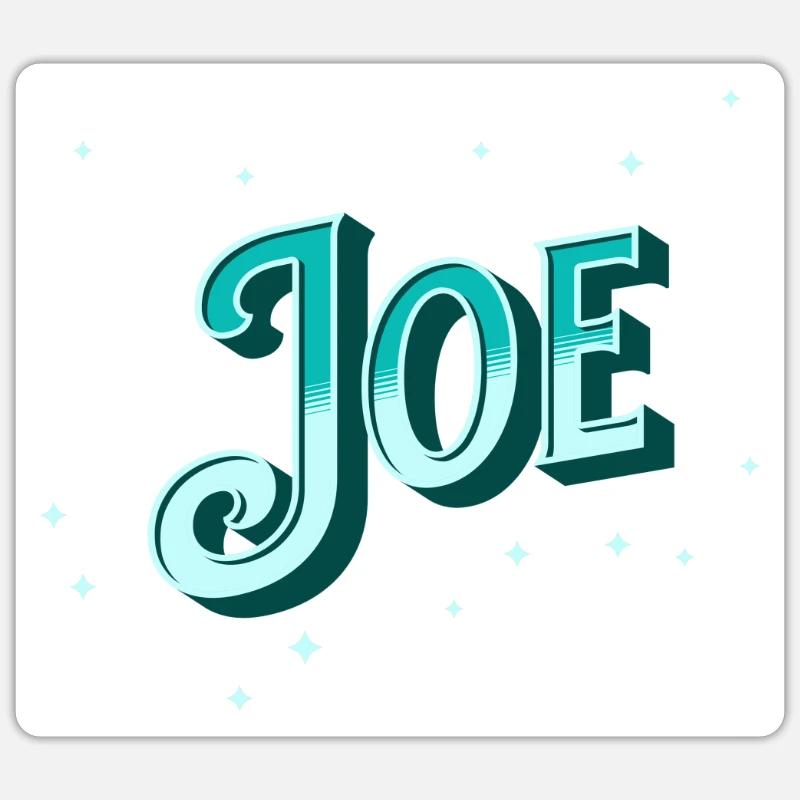 Joe name personalized - Sticker size S (10 x 10 cm) - white matte