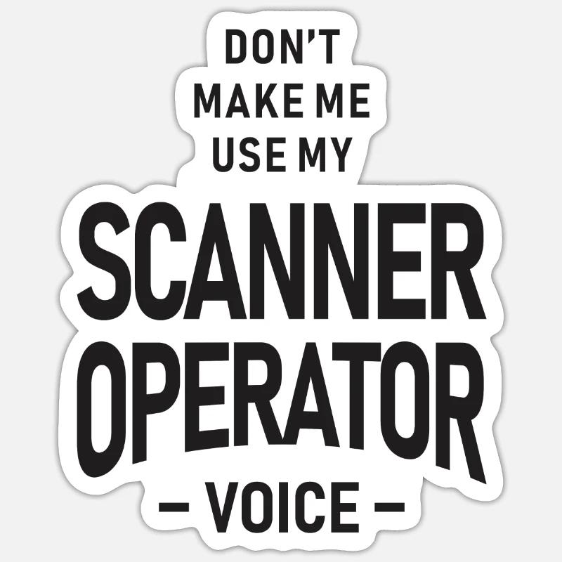 Profession d’opérateur de scanner - Sticker taille S (10 x 10 cm) - blanc mat